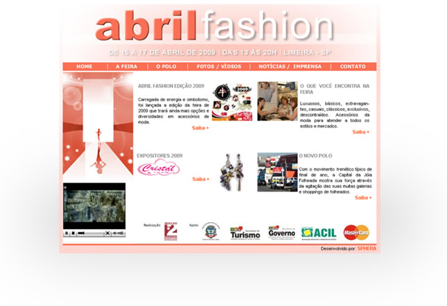 layout do site